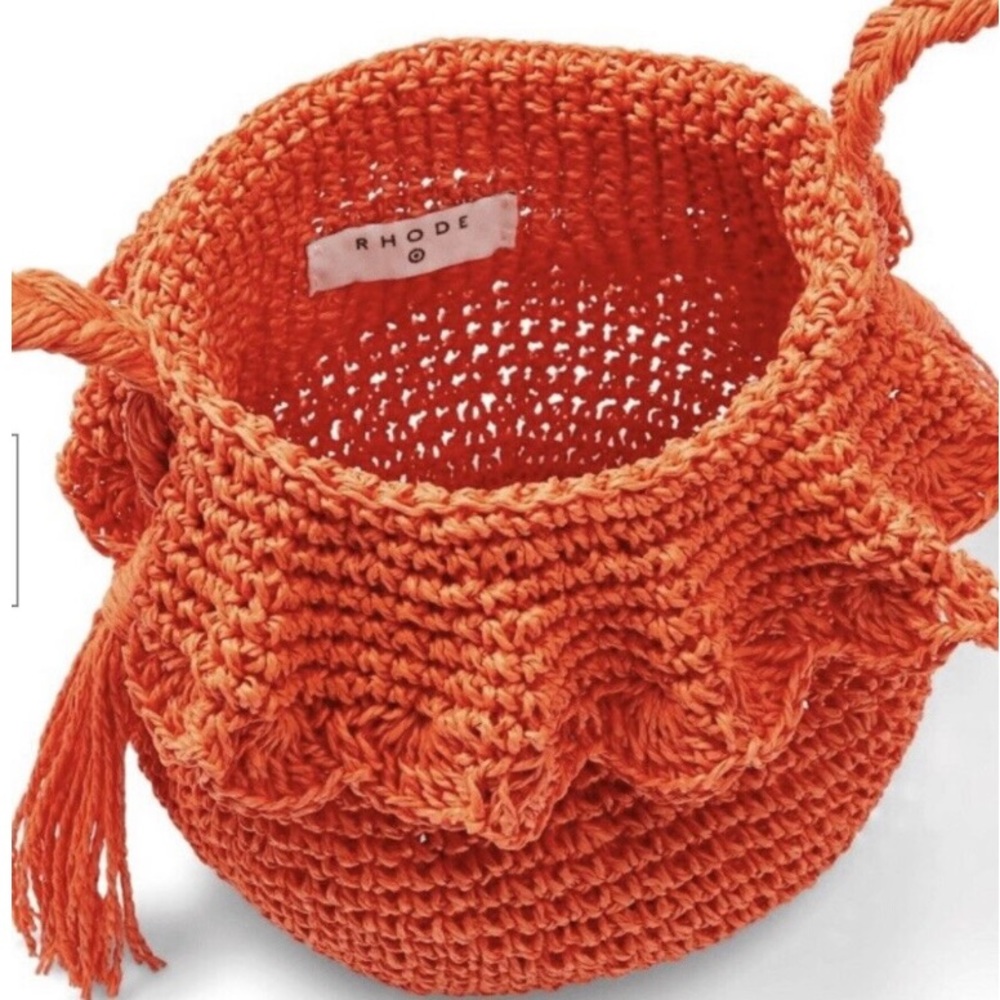 RHODE x TARGET NEW Crochet Bucket Bag Boho Ruffle Gift Ready! NEW - Picture 3 of 12